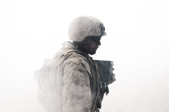 A U.S. Marine conducts Advanced Motorized Operators Course at Marine Air Ground Combat Center Twentynine Palms, Calif., Oct. 23.