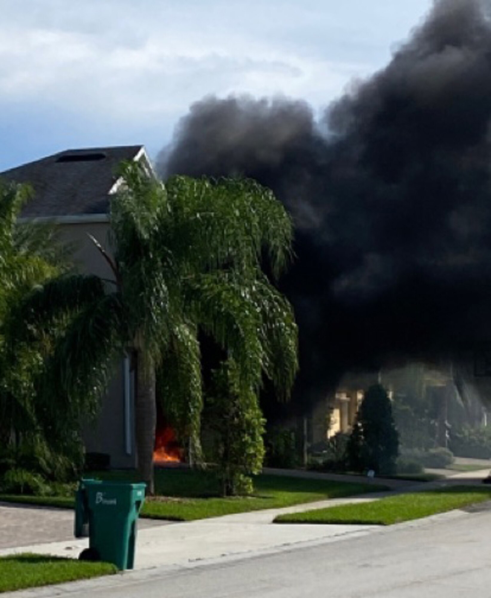 Gerald Dion, 333rd Recruiting Squadron unit program coordinator, Patrick Air Force Base, Florida, was going for a walk in his neighborhood Oct. 16, 2020, when he noticed a huge plume of smoke.