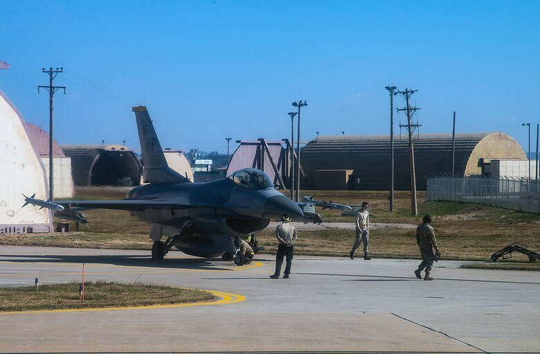 931st ARW KC-46A flies over the Republic of Korea