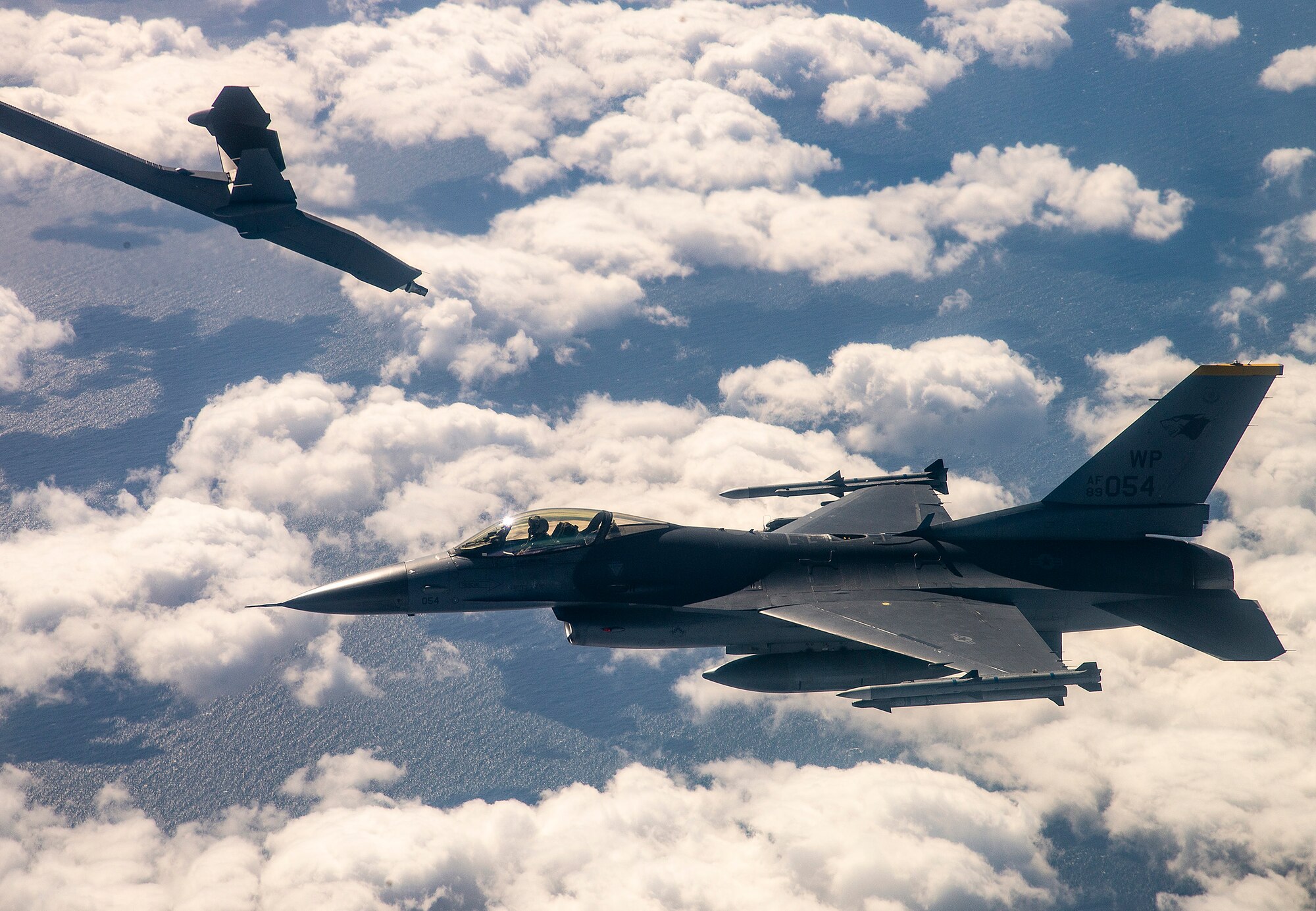 931st ARW KC-46A flies over the Republic of Korea