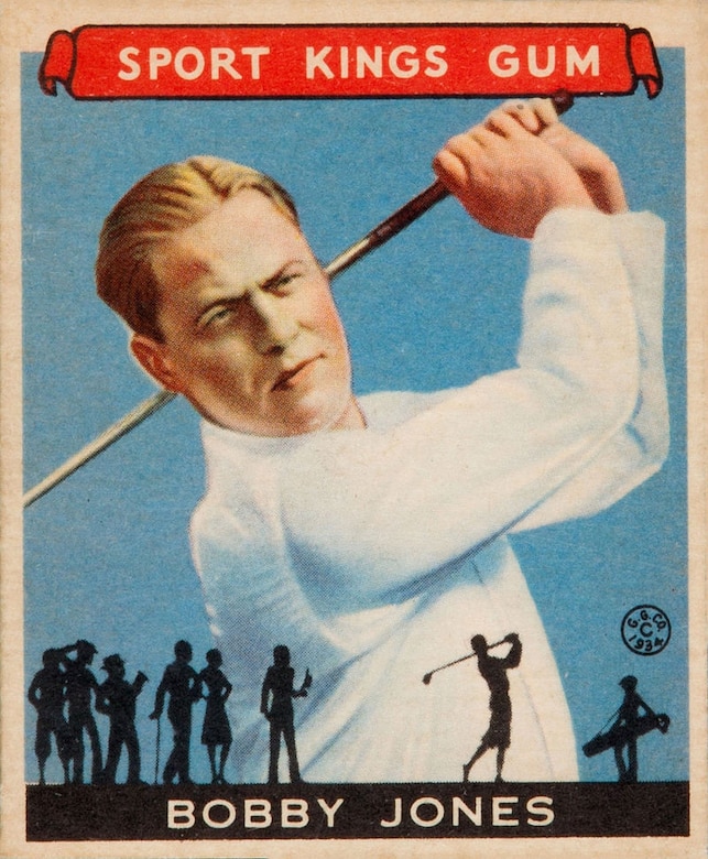 A color graphic shows the upper torso of a man swinging a golf club.