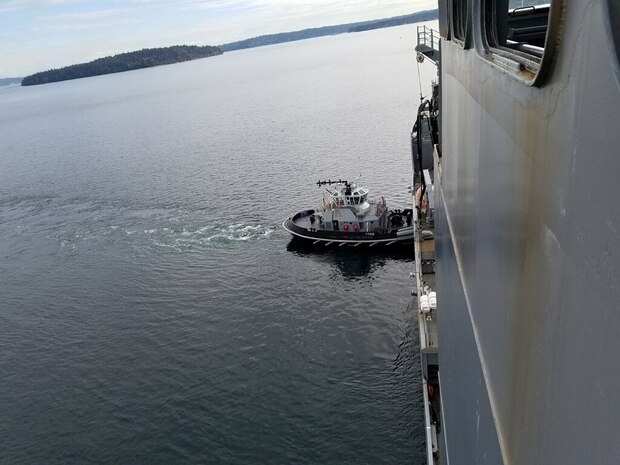 The Navy’s first Yard Tug (YT) 808 class tug recently delivered to Naval Base Kitsap, Bremerton Annex.