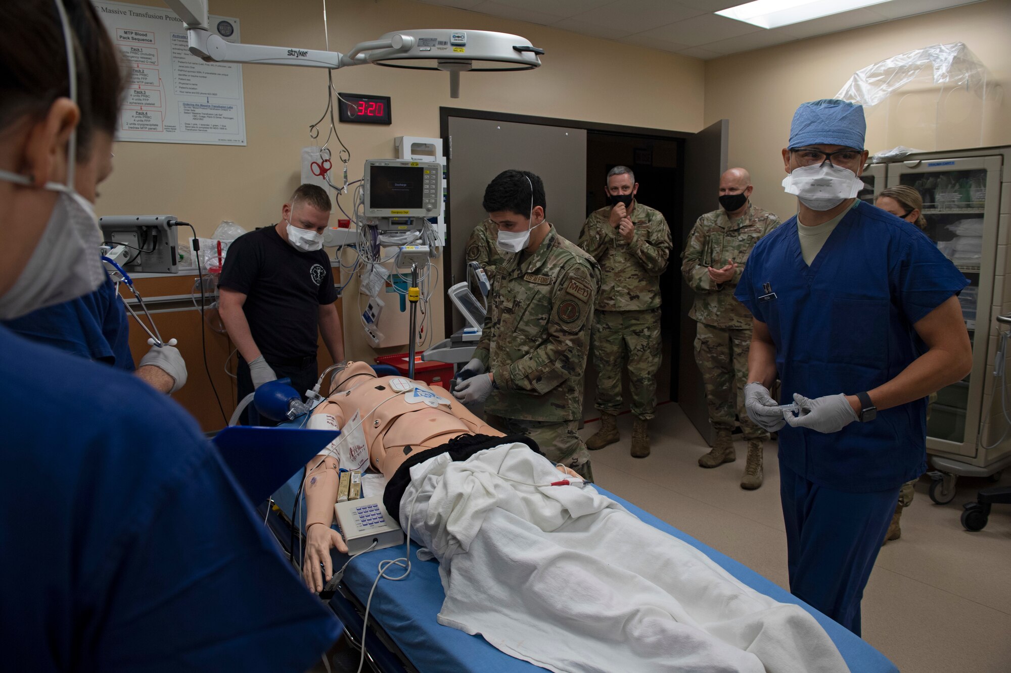 Photos of 60 AMW leadership learning about Airmen jobs in the David Grant USAF Medical Center