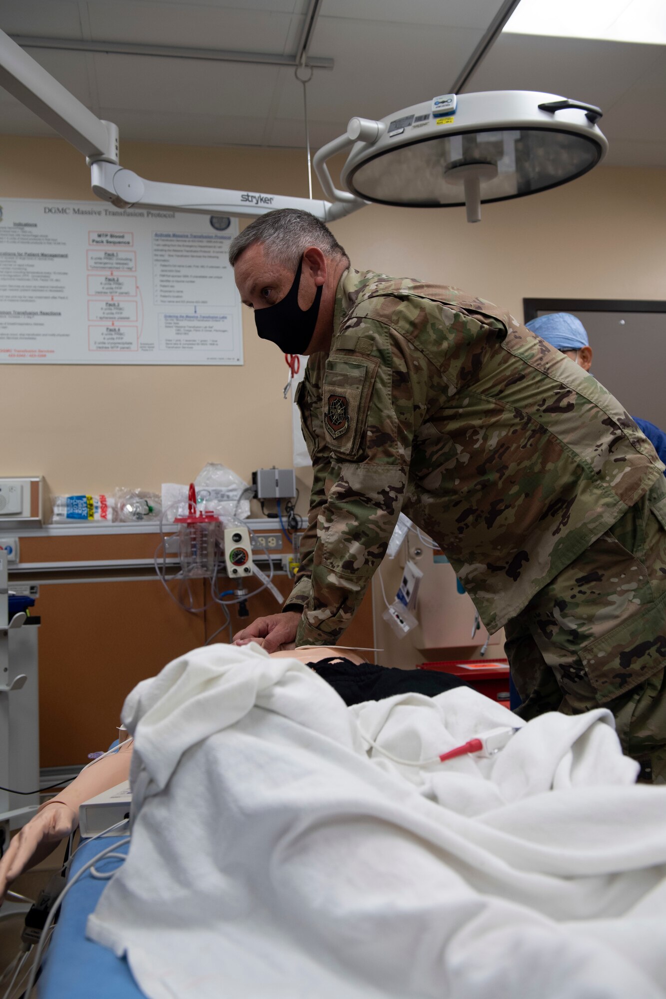 Photos of 60 AMW leadership learning about Airmen jobs in the David Grant USAF Medical Center
