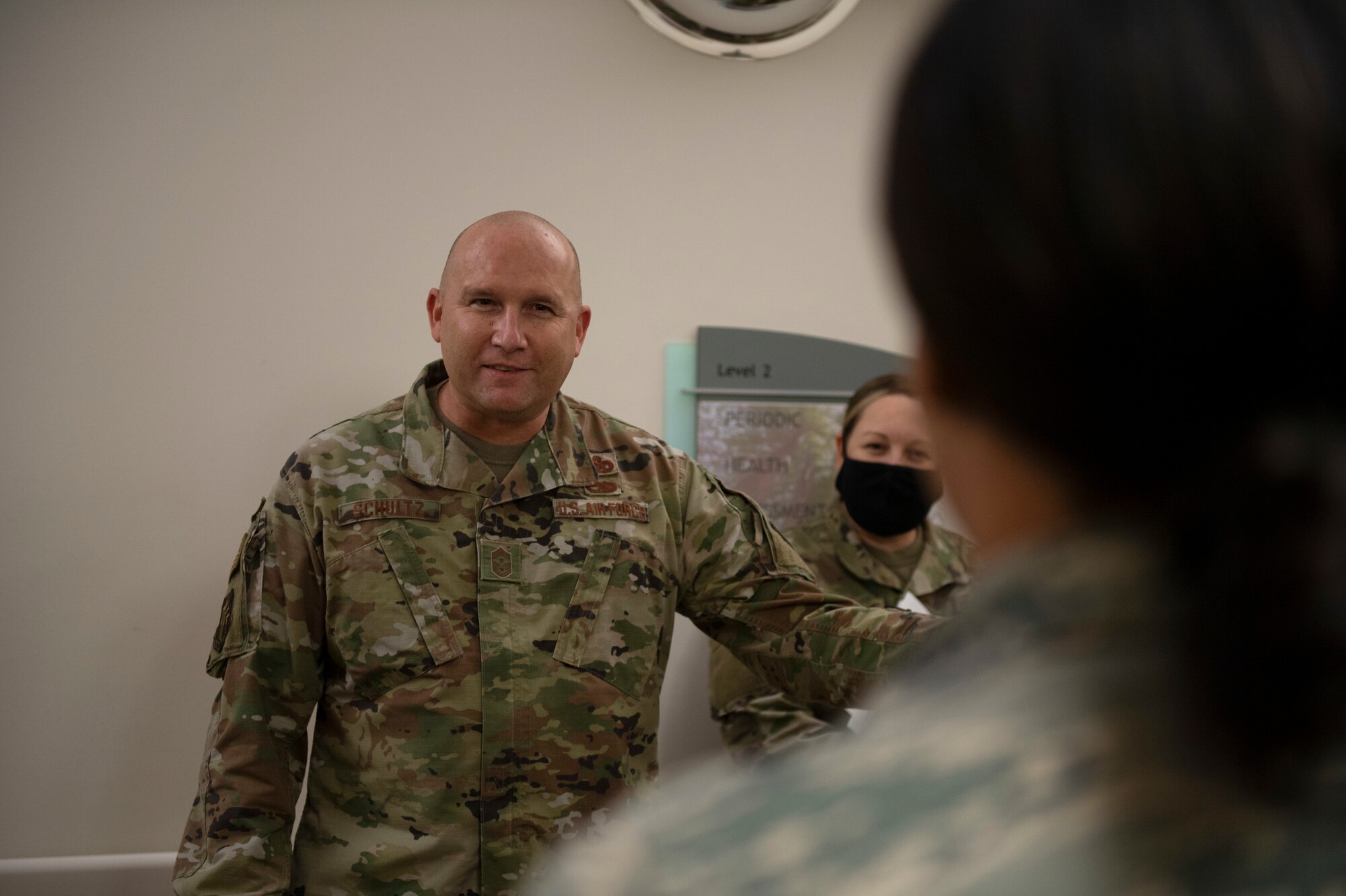 Photos of 60 AMW leadership learning about Airmen jobs in the David Grant USAF Medical Center
