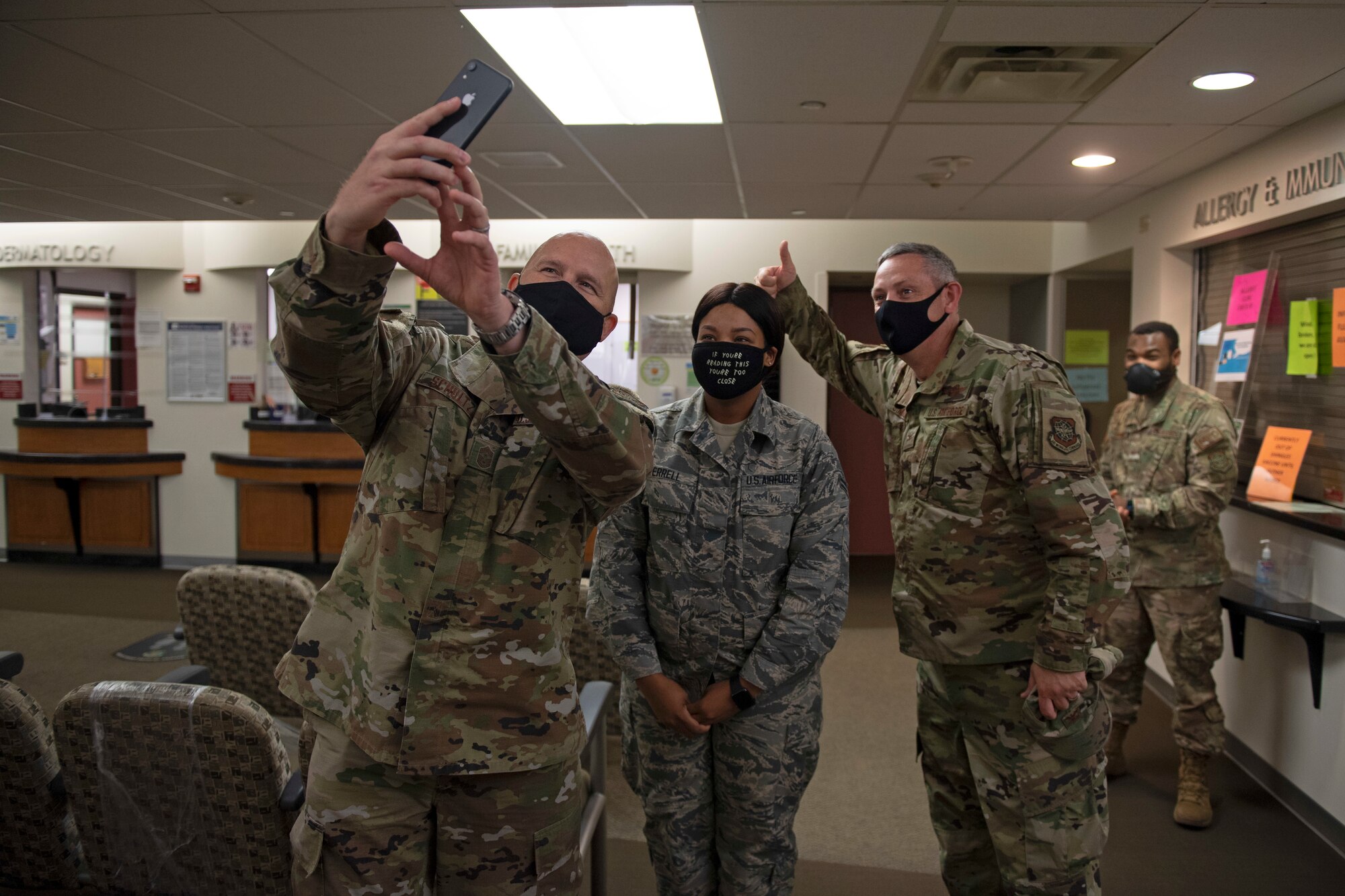 Photos of 60 AMW leadership learning about Airmen jobs in the David Grant USAF Medical Center