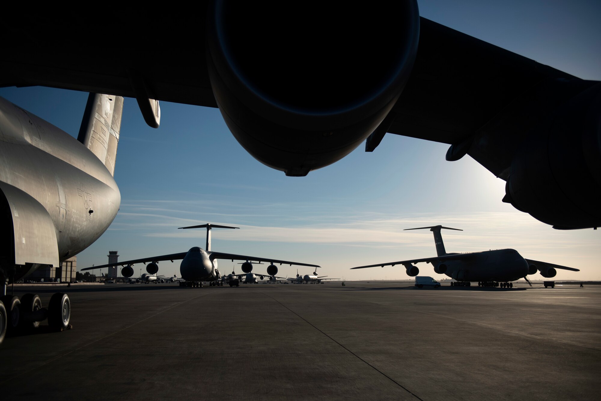 Photos of Aeromedical Evacuation Airmen training on a C-5M Super Galaxy