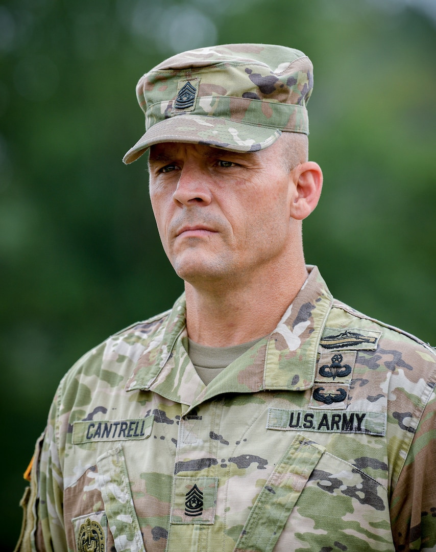 Candid portrait of West Virginia National Guard’s Senior Enlisted Leader, Command Sgt. Maj. Phillip Cantrell. Cantrell is retiring after a 32-year career in the United States Army and West Virginia National Guard where his dedication to service and professionalism provided a powerful and significant example to emulate for the enlisted ranks of the WVNG. (U.S. Army National Guard photo by Edwin L. Wriston)