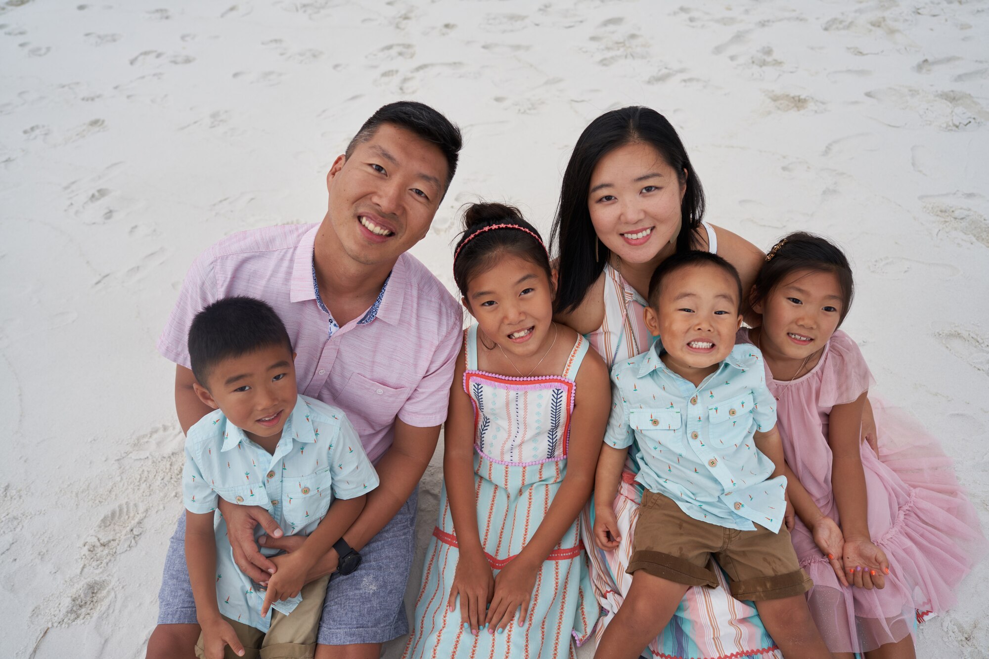 Maj. Jay Park, director of operations for Air Force Recruiting Service’s Detachment 1, and his wife, Anna, and their children. Park’s parents along immigrated to the U.S. when he was an 8 year old.