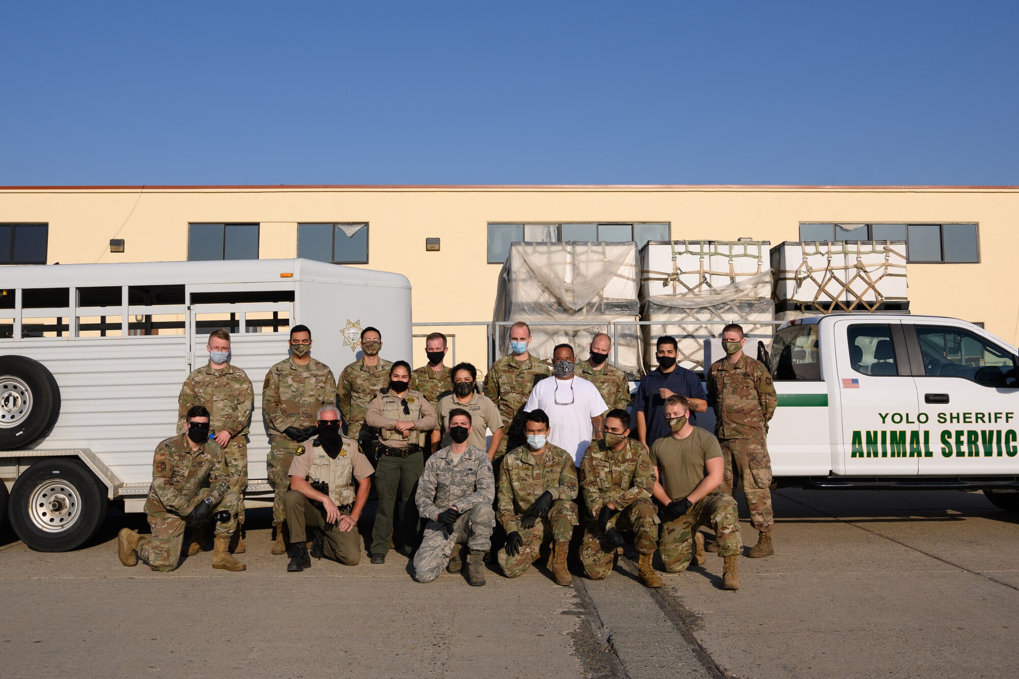 Airmen pose for photo