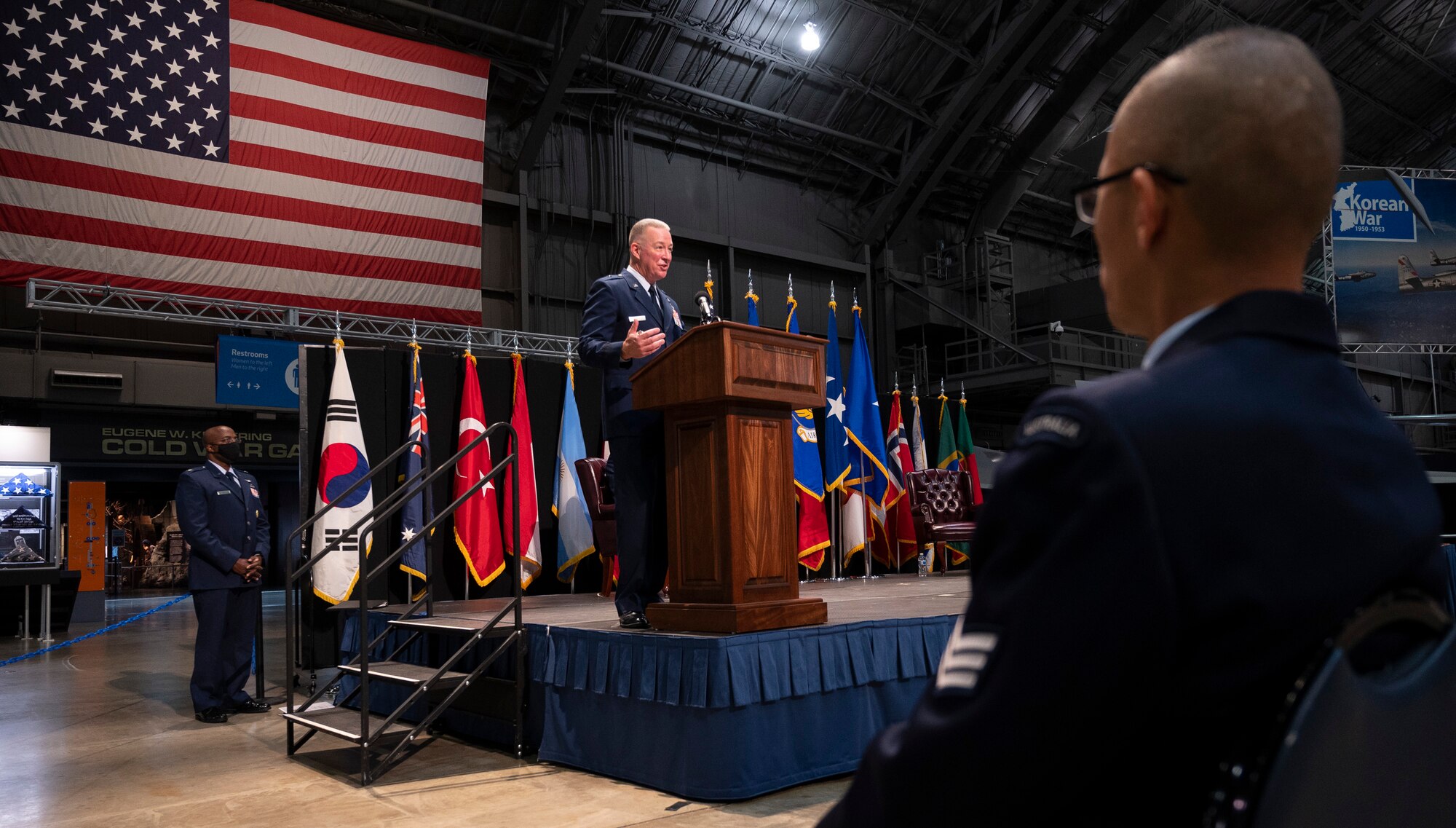 The 2020 Air Force Materiel Command Foreign Liaison Officer Recognition ceremony at the National Museum of the United States Air Force, Wright-Patterson Air Force Base, Ohio, Oct. 26, 2020.
