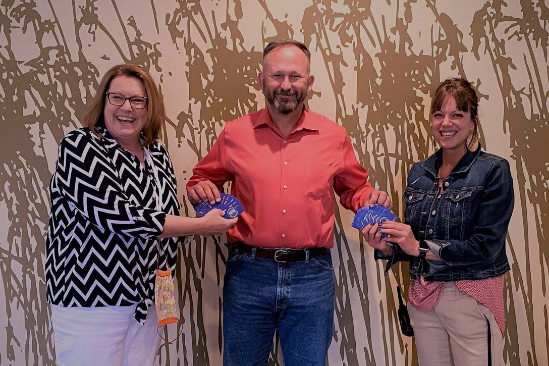 A group photo of civilians.