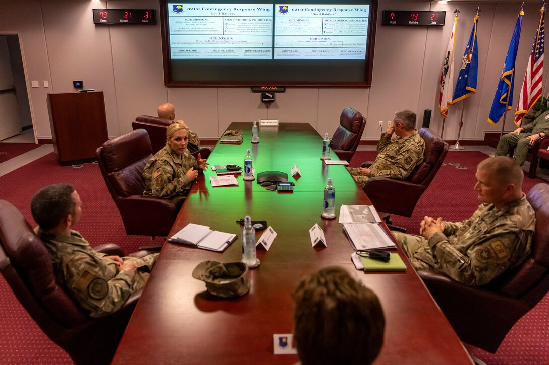 AMC commander visits Travis CRW Airmen