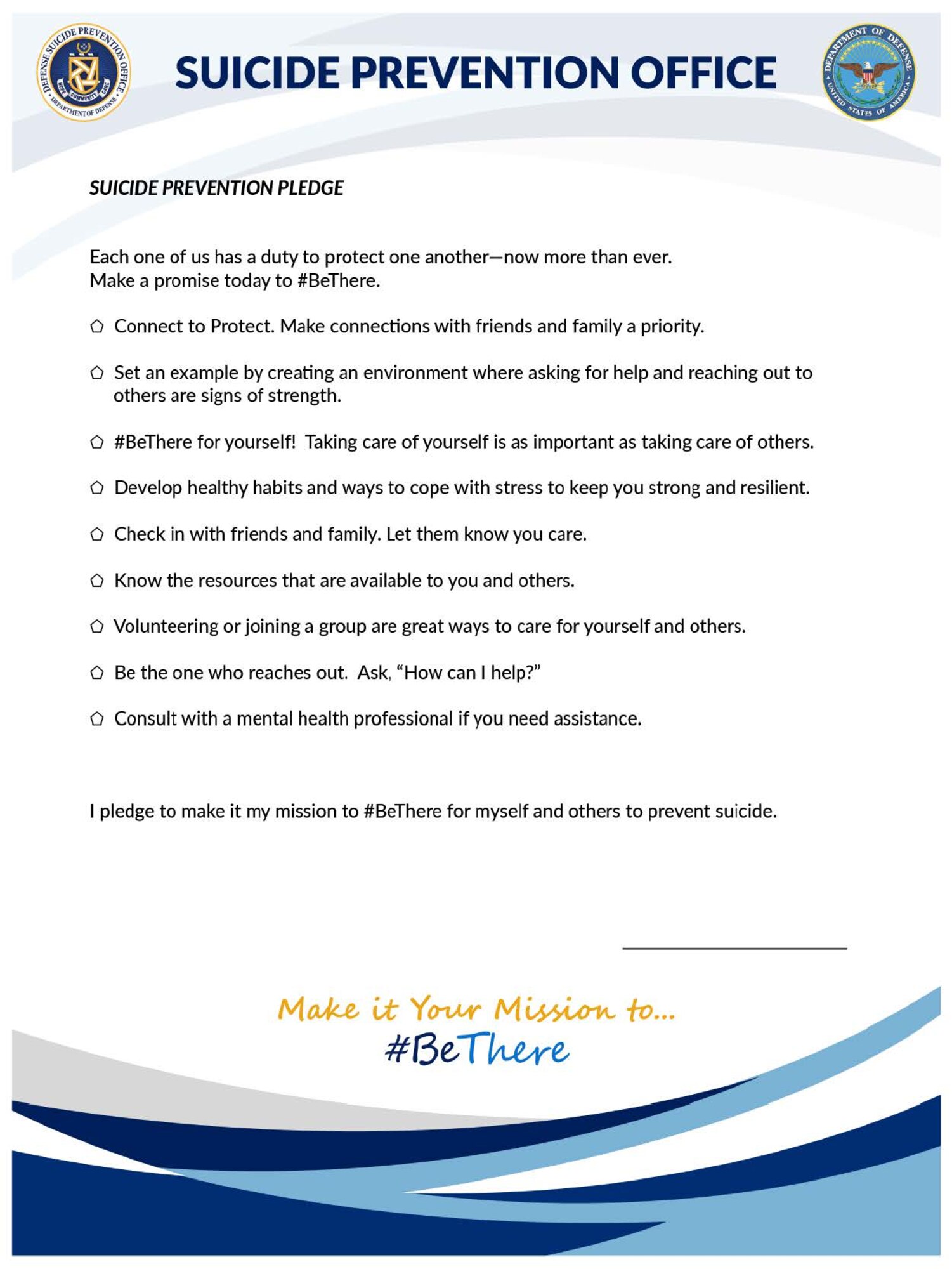 2020 Suicide Prevention Pledge PDF