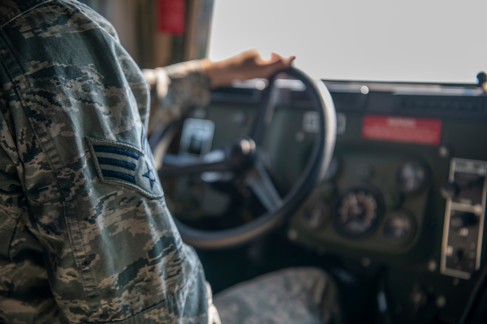 Citizen Airmen assigned to the 932nd Civil Engineering Squadron learn how to drive a Humvee during annual training on Scott Air Force Base, Illinois, August 25, 2020. Citizen Airmen train to drive the Humvee in order to be ready to deploy on short-notice and to be capable, combat-ready, and lethal Airmen. (U.S. Air Force photo Senior Airman Brooke Spenner)