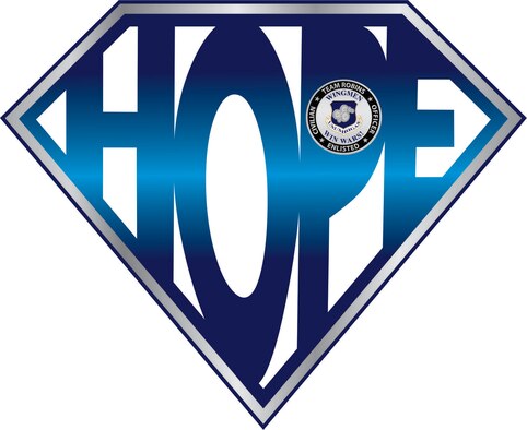 Graphic shows "HOPE" in a diamond shape.