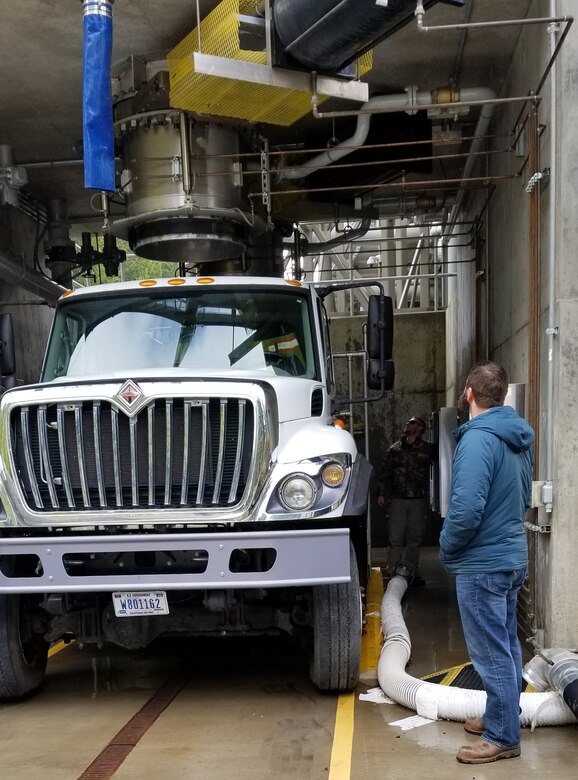 Trucks taxi fish around Fall Creek Dam and place them back into the river where they can continue their journey home to spawn. Efforts to improve fish passage have resulted in higher returns.