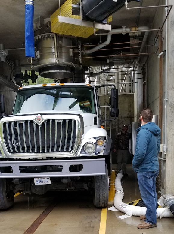Trucks taxi fish around Fall Creek Dam and place them back into the river where they can continue their journey home to spawn. Efforts to improve fish passage have resulted in higher returns.