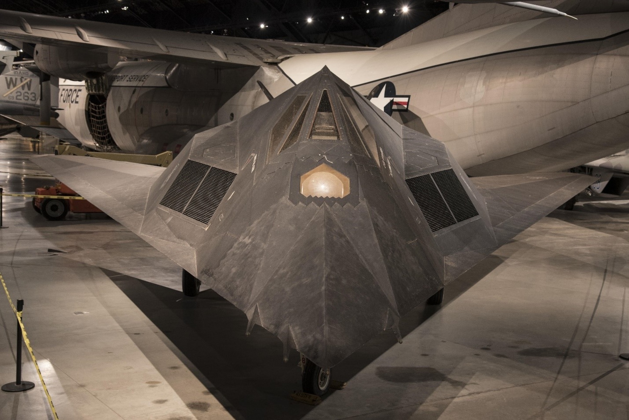 The retired Lockheed F-117A Nighthawk pictured on static display at the National Museum of the U.S. Air Force, Wright-Patterson Air Force Base, Ohio. (U.S. Air Force photo)