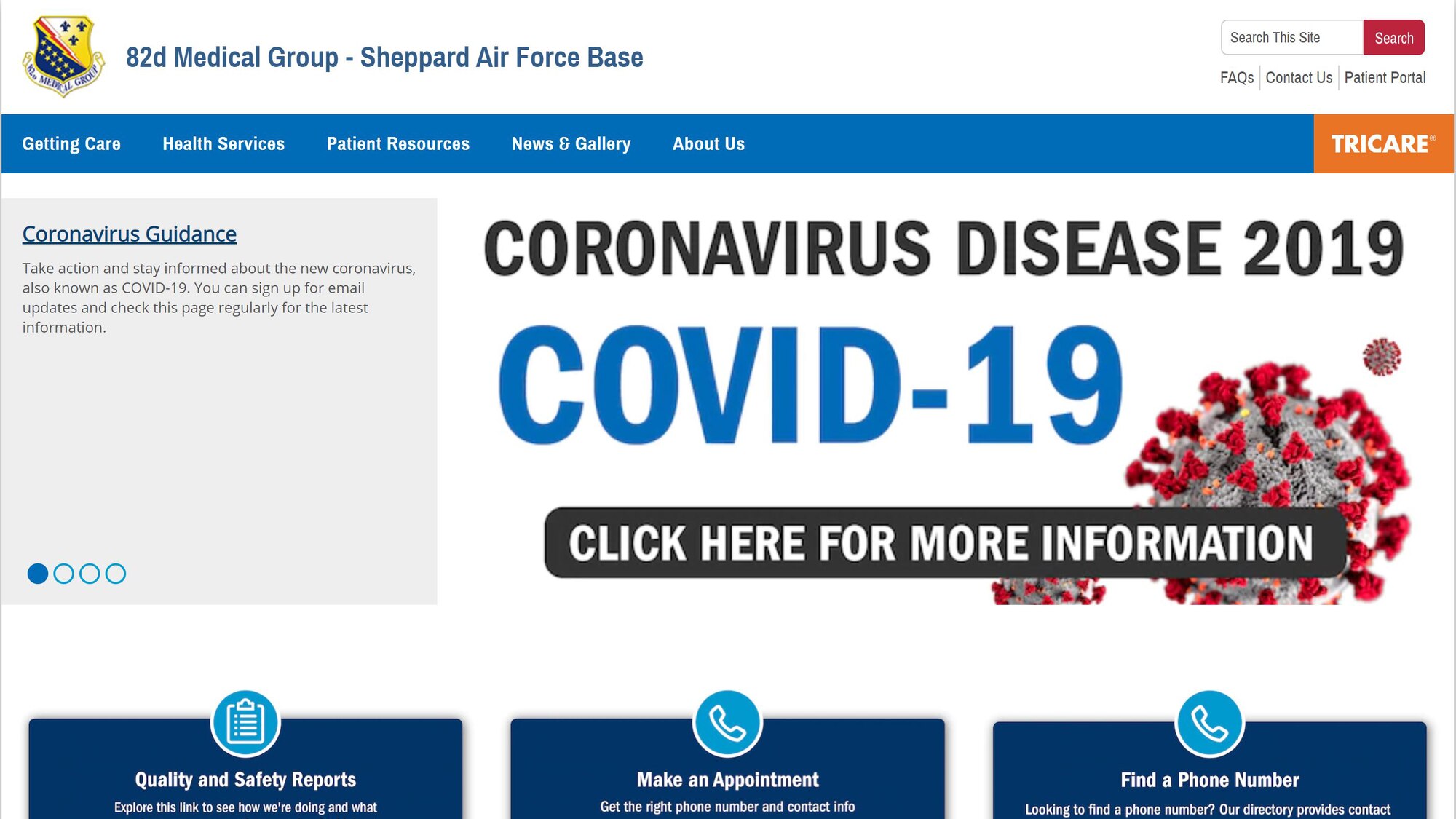 82nd MDG website transitions to TRICARE domain