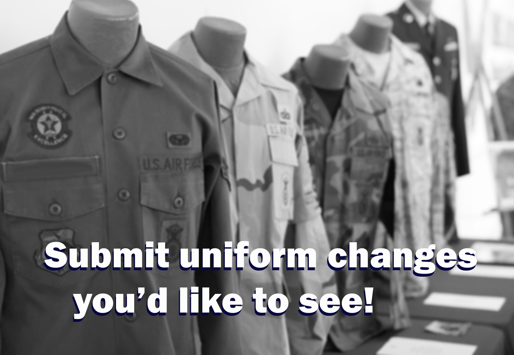 Photo of old Air Force uniforms