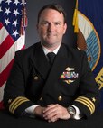 Official portrait Commander Brett O'Donovan, commanding officer, Naval Computer and Telecommunications Station, San Diego.