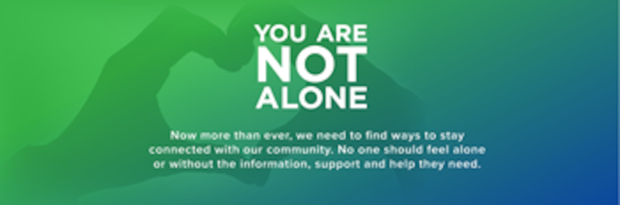 You are not alone graphic.