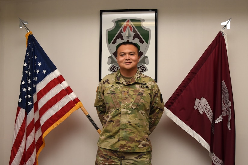 Maj. Ran Du, Public Health Command-Pacific's sexual assault response coordinator, was recognized as the 2020 Medical Command Exceptional SARC on May 7, 2020. For two years Du has worked as the PHC-P SARC. During that time, Du created an integrated and robust Sexual Harassment Assault Response and Prevention program across a geographically dispersed brigade. The SHARP program provided support to more than 500 personnel assigned to more than 50 installations spanning five different countries and five U.S. states and territories within the Indo-Pacific. (U.S. Army photo by Amber Kurka)