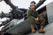 Sgt. Chelsea N. Curole, a aircraft avionics technician with Marine Heavy Helicopter Squadron 461, 2nd Marine Aircraft Wing, poses for a photo on Marine Corps Air Station New River, N.C., August 24, 2020. “There should be no ego involved in spreading knowledge because as some point we were all students,” said Curole, a Raceland, La., native. According to his leadership, Curole holds multiple billets and continuously strives to improve not only herself, but also the Marines around her. (U.S. Marine Corps photo by Lance Cpl. Steven Walls)