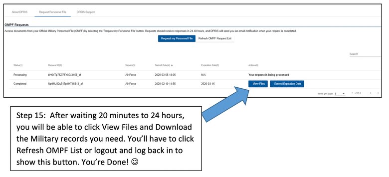 Service members who separated or retired after 2004 can now access their Defense Personnel Record Information (DPRIS) through milConnect.