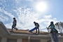 U.S. Army Corps of Engineers contractors in Lake Charles, Louisiana, installed reinforced plastic sheeting today, Sept. 5,  for the first home to benefit from Operation Blue Roof since Hurricane Laura. The program, managed by the U.S. Army Corps of Engineers for the FEMA Federal Emergency Management Agency, reduces further damage to property until permanent repairs can be made. This is a free service to homeowners. Parties affected by Hurricane Laura are encouraged to submit a Right-of-Entry application. To learn more about Operation Blue Roof and to apply, visit: https://www.usace.army.mil/BlueRoof/  (USACE Photos by Jessica Haas)