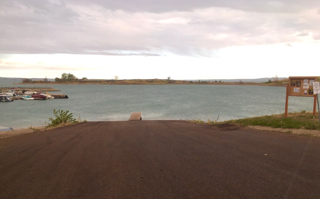 Fort Peck marina boat ramp prior to upgrades