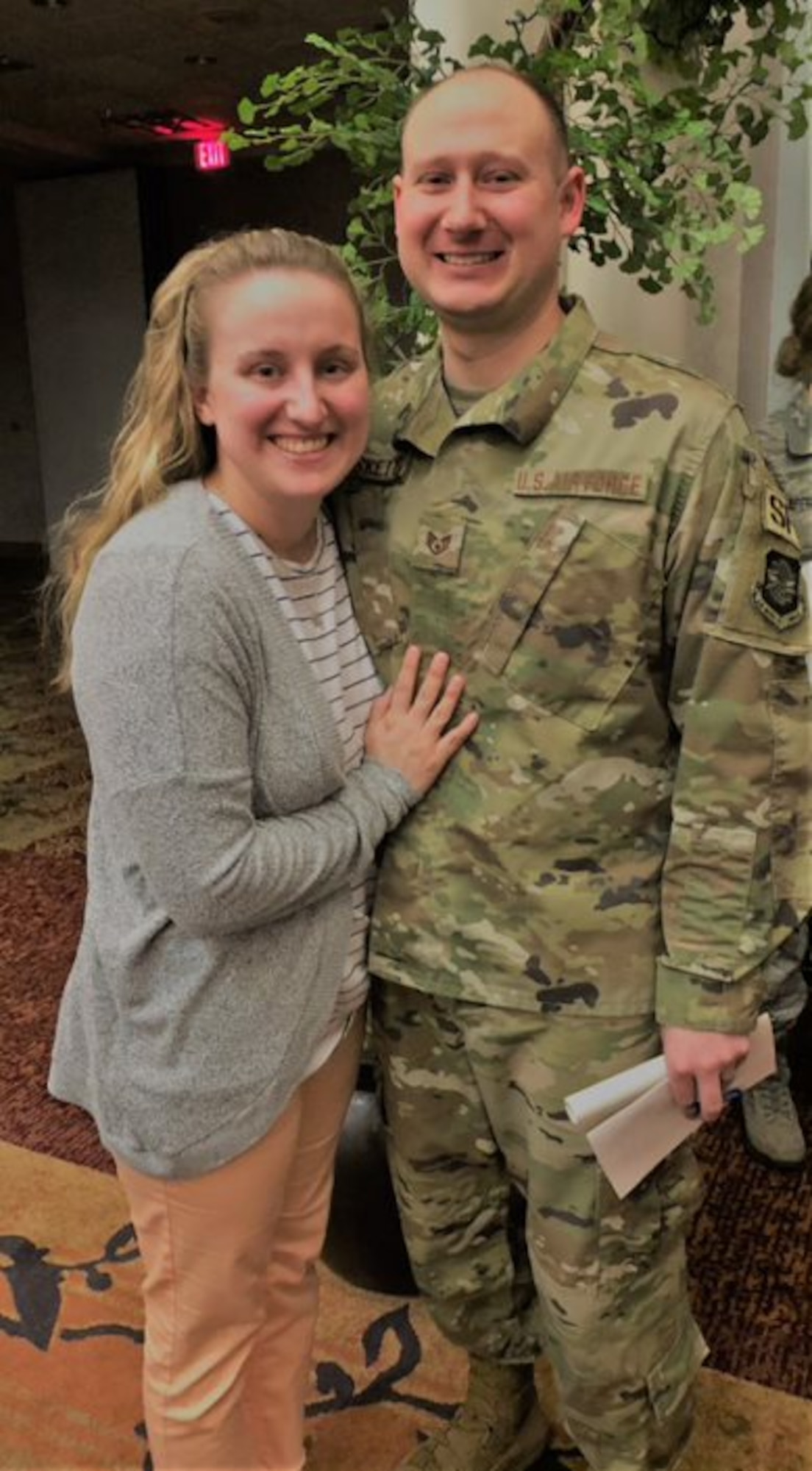 Brittni Haskett, left, and her husband, Staff Sgt. Richard Haskett III. (Courtesy photo)