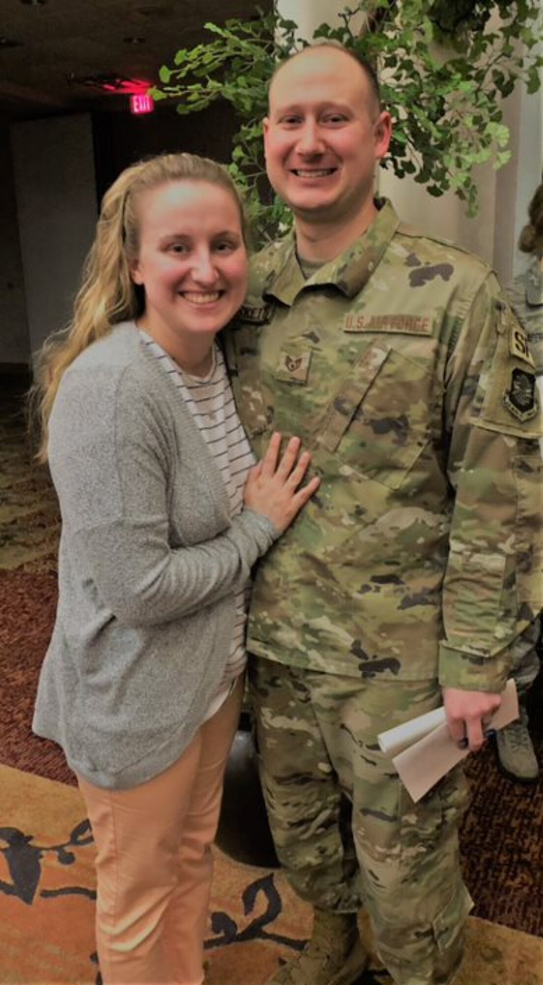 Brittni Haskett, left, and her husband, Staff Sgt. Richard Haskett III. (Courtesy photo)