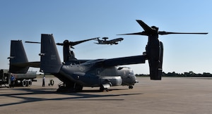 An E-3 Sentry Airborne Warning and Control System aircraft from Tinker Air Force Base, Joint Surveillance and Target Attack Radar System aircraft from Robins AFB, MQ-9 Reapers operated from Ellington Field Joint Reserve Base, MC-12s from the 137th Special Operations Wing, CV-22 Osprey and AC-130 Gunships from Cannon AFB, an MC-130H Combat Talon IIs from Hurlburt AFB and KC-135R Stratotankers from the 314th Air Refueling Squadron at Beale AFB participated in SENTRY REX 20-03. Sentry Rex is a joint-exercise hosted by the 552nd Air Control Wing, specializing in Combat Search and Rescue mission integration.