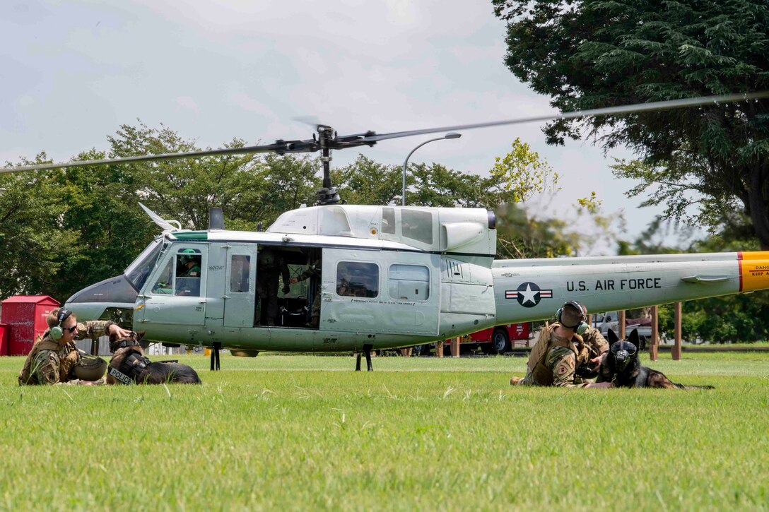 K-9s sniff out explosives on Sagami