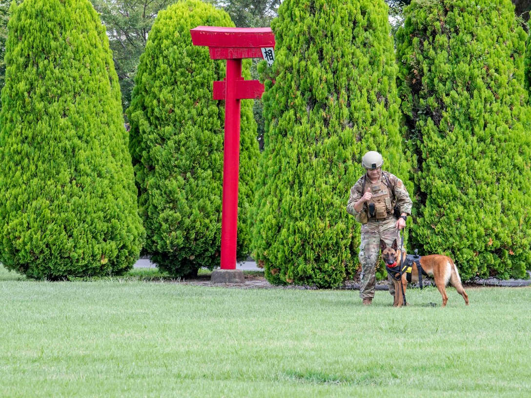 K-9s sniff out explosives on Sagami