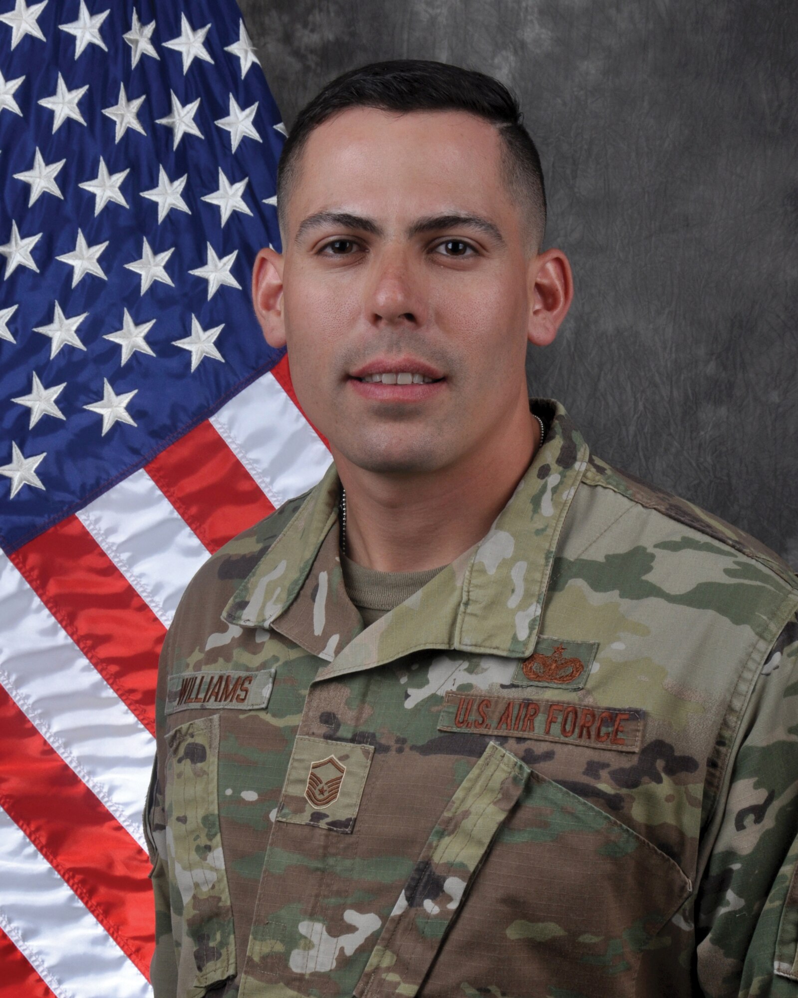 Master Sgt. Justin Williams, Senior Air Guard Reserve, 445th Security Forces Squadron, is the 445th Airlift Wing Senior NCO of the Quarter, second quarter CY 2020.