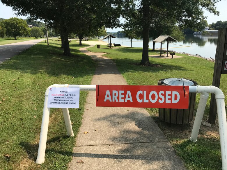 The U.S. Army Corps of Engineers Nashville District announces the immediate closure of the Right Bank Recreation Area Beach at Cheatham Lake in Ashland City, Tennessee, due to elevated levels of Escherichia Coli. The area is still open for picnicking and boat launching. (Courtesy Asset)