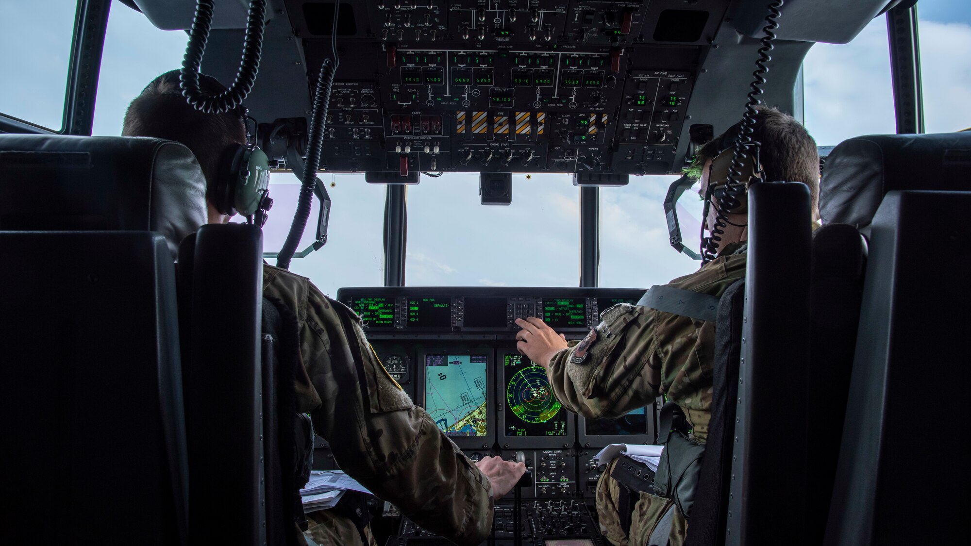 Pilots assigned to the 1st Special Operations Squadron fly off the Northern Coast of Japan, Aug. 5, 2020, during Exercise Gryphon Jet 10. Gryphon Jet is an integrated training exercise focused on improving interoperability throughout the special operations community. During this exercise formation departure, ship based air traffic control procedures, night vision goggle mountain low level, air intercepts with F/A-18s and tilt-rotor air-to-air refueling with the CV-22 were simulated. (U.S. Air Force photo by Airman 1st Class China M. Shock)
