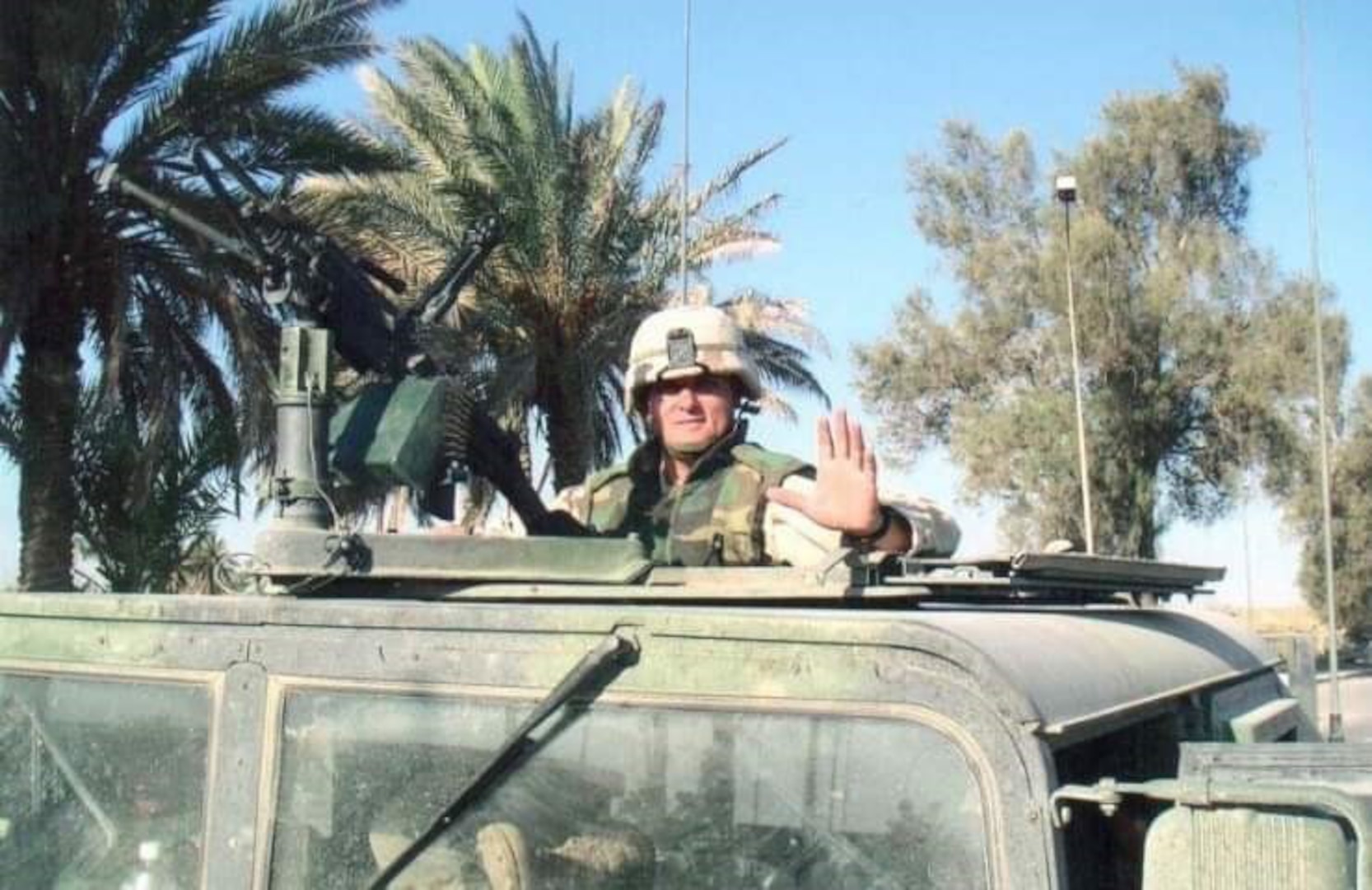 New York National Guard Lt. Col. Michael Rodriguez during his deployment to Iraq in 2003-2004. His older sister, Lisa, was killed in the World Trade Center attacks on 9/11. She worked on the 89th floor of the South Tower.