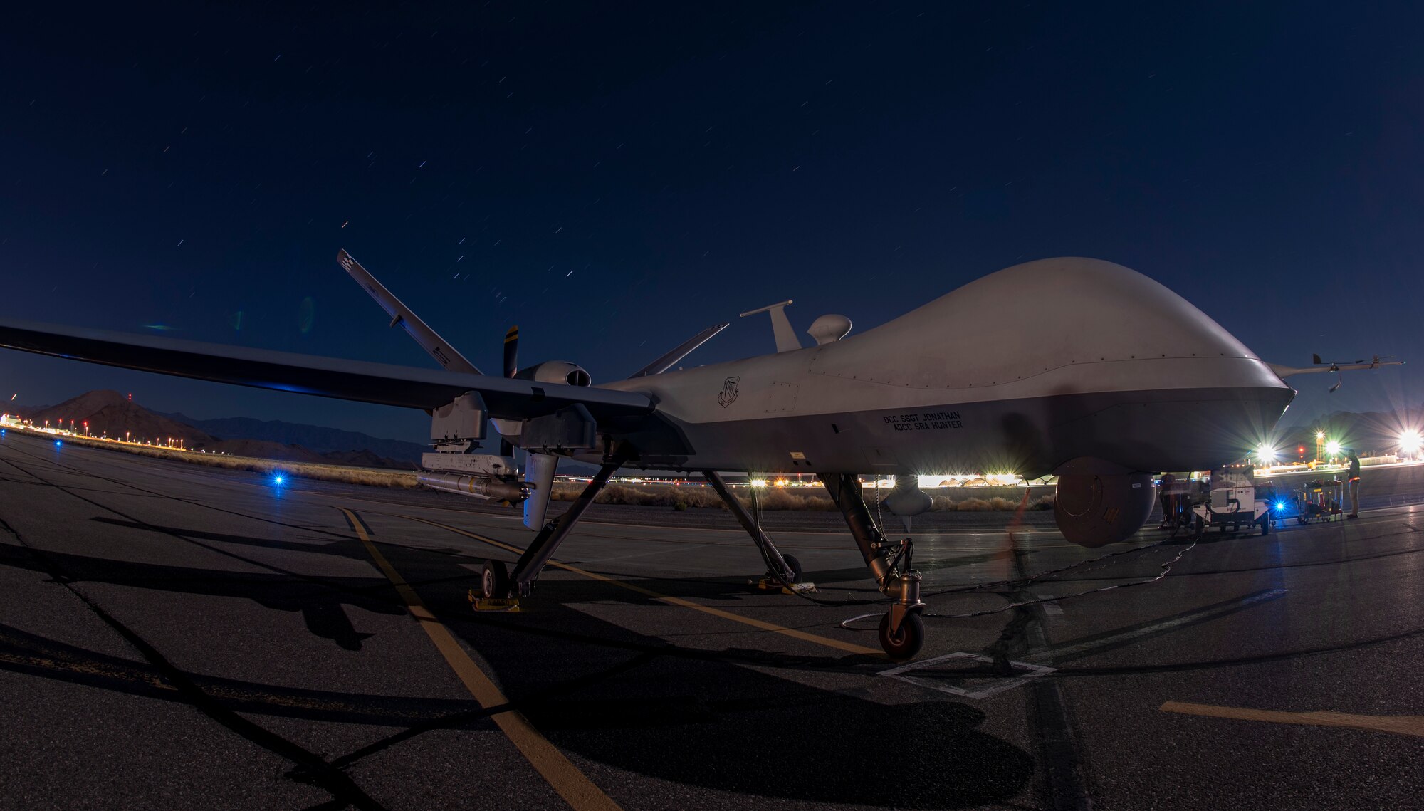 Image of an MQ-9 armed with an AIM-9X missile
