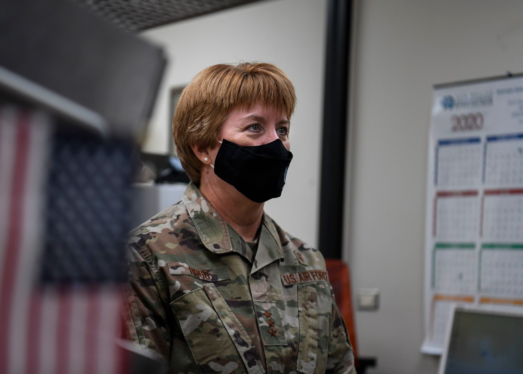 Lt. Gen. Dorothy A. Hogg, U.S. Air Force Surgeon General, is briefed.