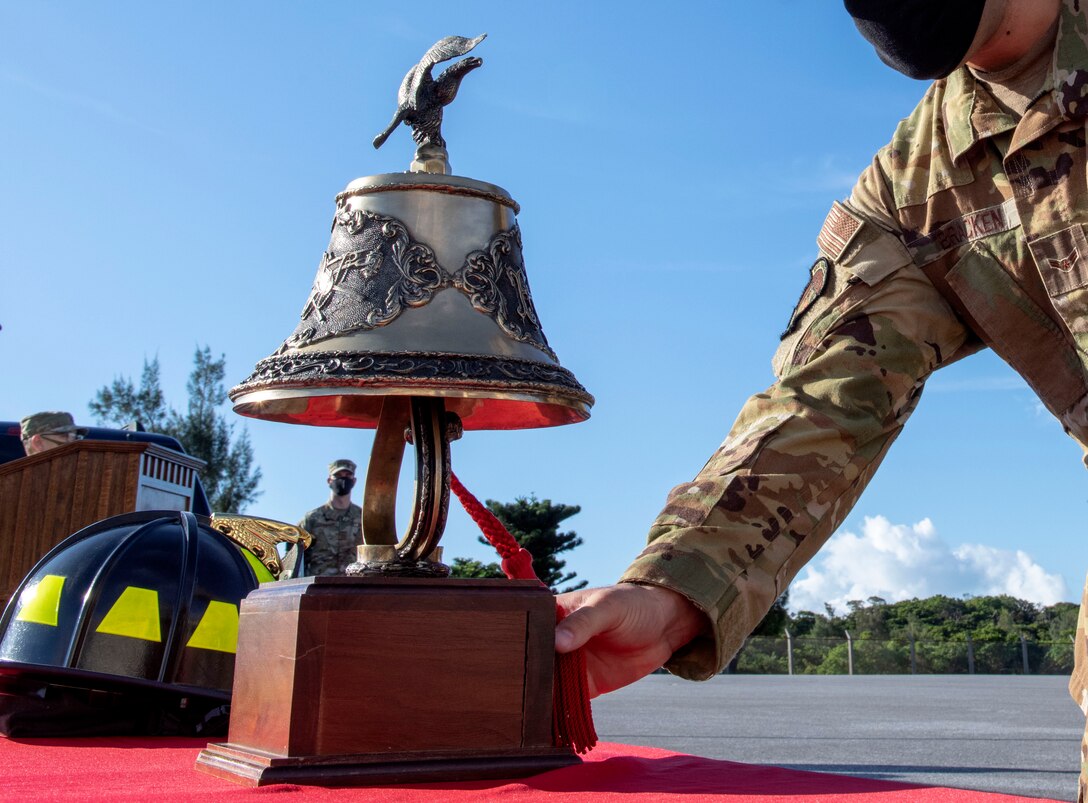 Kadena Fire Department conducted a 9/11 remembrance ceremony. During the ceremony, Team Kadena paid respects to the victims of the Sept. 11, 2001, terrorist attacks and to the fallen service members who lost their lives in the wars that followed.