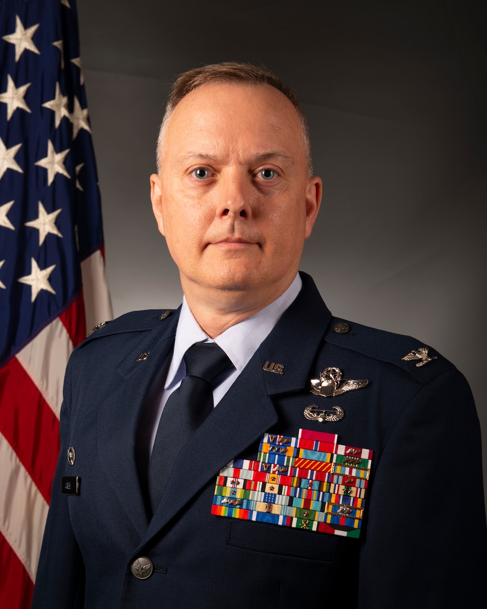 Biography photo of Col. John B. Creel, 39th Air Base Wing commander.