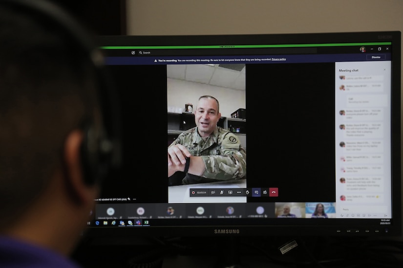 Brig. Gen. Ernest Litynski, commanding general of the 85th U.S. Army Reserve Support Command, gives opening remarks during the first virtual Stand for Life suicide prevention training event with 79 suicide prevention liaisons across Army Reserve units throughout the continental U.S.