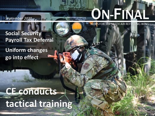 Airmen from the 507th Civil Engineer Squadron participate in a convoy field training exercise at Glenwood Training Annex, Tinker Air Force Base, Oklahoma, Aug. 2, 2020. The scenario-driven training exercise simulates the squadron’s ability to operate in a forward-deployed location. (U.S. Air Force graphic by Senior Airman Mary Begy)