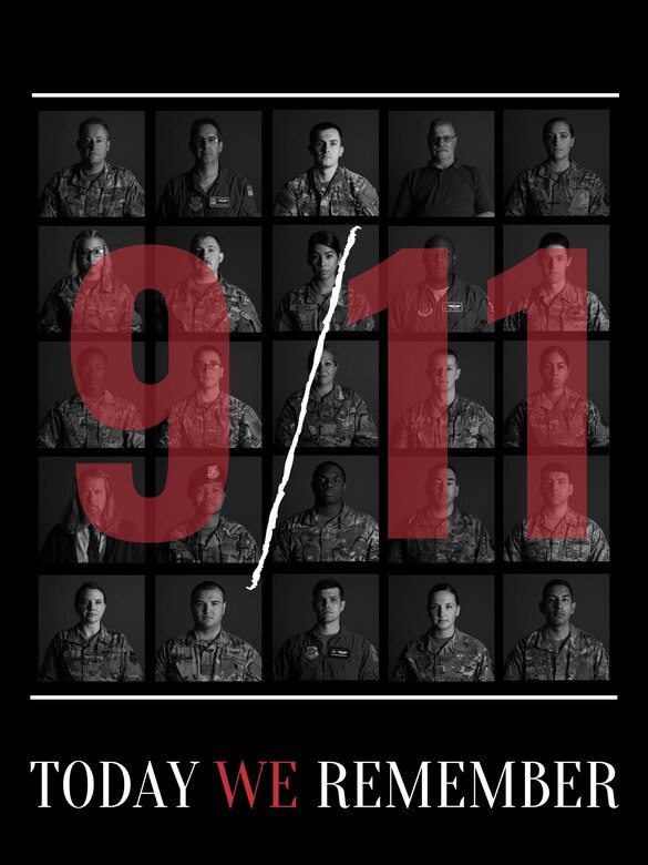 On the 19th anniversary of the Sept. 11, 2001, terrorist attacks on our nation, Team McConnell Airmen and civilian personnel remember and pay tribute to the nearly 3,000 Americans who lost their lives. Through the collective strength of the men and women of our nation — we have united, persevered and overcome tragedy.  (U.S. Photo Illustration by Airman 1st Class Nilsa Garcia)