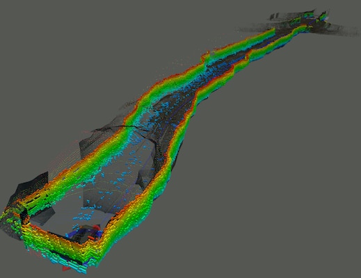 Example of a computer simulation used by the robotics teams of the U.S. Army Engineer Research and Development Center’s (ERDC) Sensor Integration Branch in the ERDC’s Information Technology Laboratory and the Environmental Processes Branch in the ERDC’s Construction Engineering Research Laboratory. Due to the COVID-19 pandemic, the teams were unable to complete real-world testing on their robots prompting them to capitalize on computer simulation software capabilities to meet mission requirements.