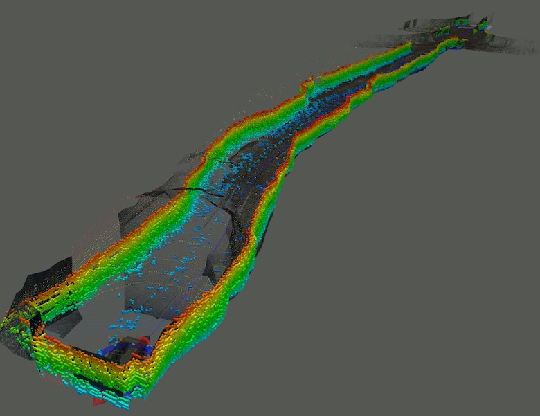 Example of a computer simulation used by the robotics teams of the U.S. Army Engineer Research and Development Center’s (ERDC) Sensor Integration Branch in the ERDC’s Information Technology Laboratory and the Environmental Processes Branch in the ERDC’s Construction Engineering Research Laboratory. Due to the COVID-19 pandemic, the teams were unable to complete real-world testing on their robots prompting them to capitalize on computer simulation software capabilities to meet mission requirements.